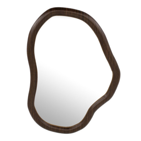 Miroir bord ondules bois