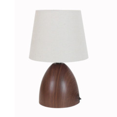 Lampe base metal effet bois