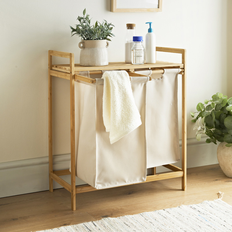 Meuble 2 bacs a linge