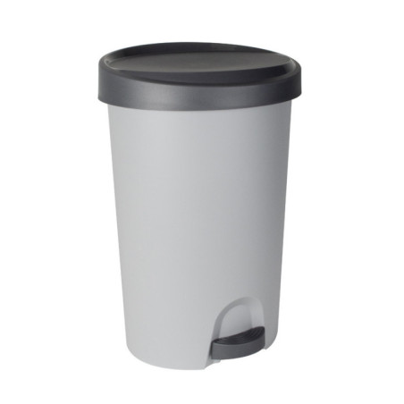 Poubelle stepy 30l gris beton