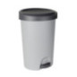 Poubelle stepy 30l gris beton