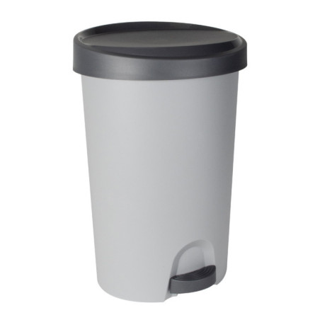 Poubelle stepy 50l gris beton