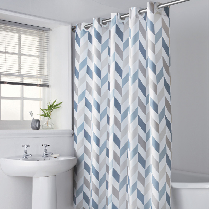Rideau de douche chevron