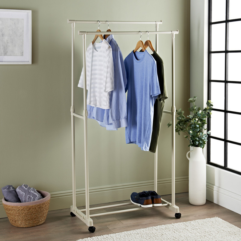 Penderie 2 barres creme