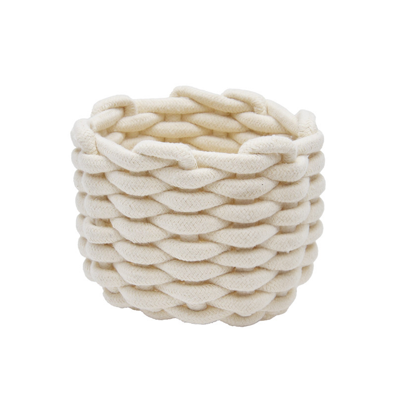 Paniere de rangement corde beige