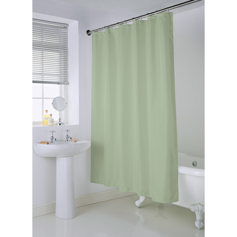 Rideau de douche polyester vert