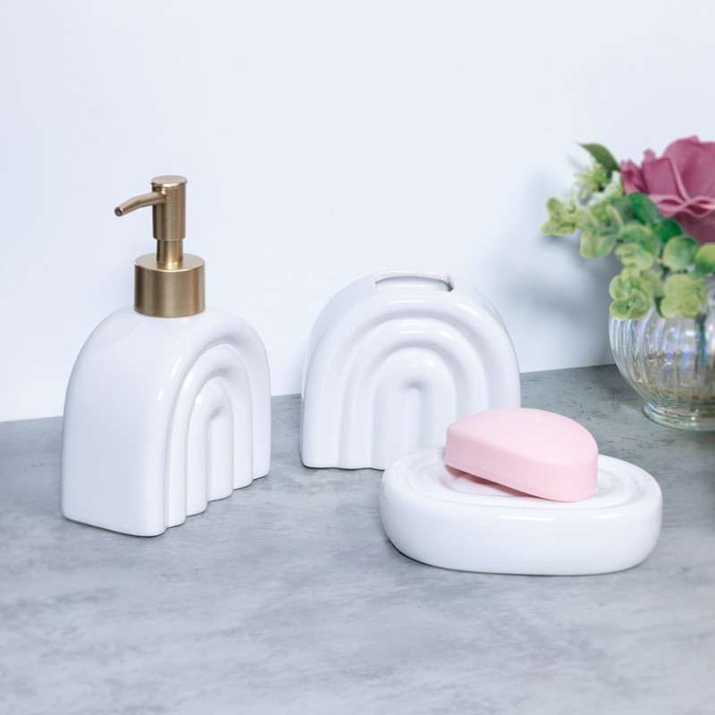 Set x3 accessoires sdb arche blc