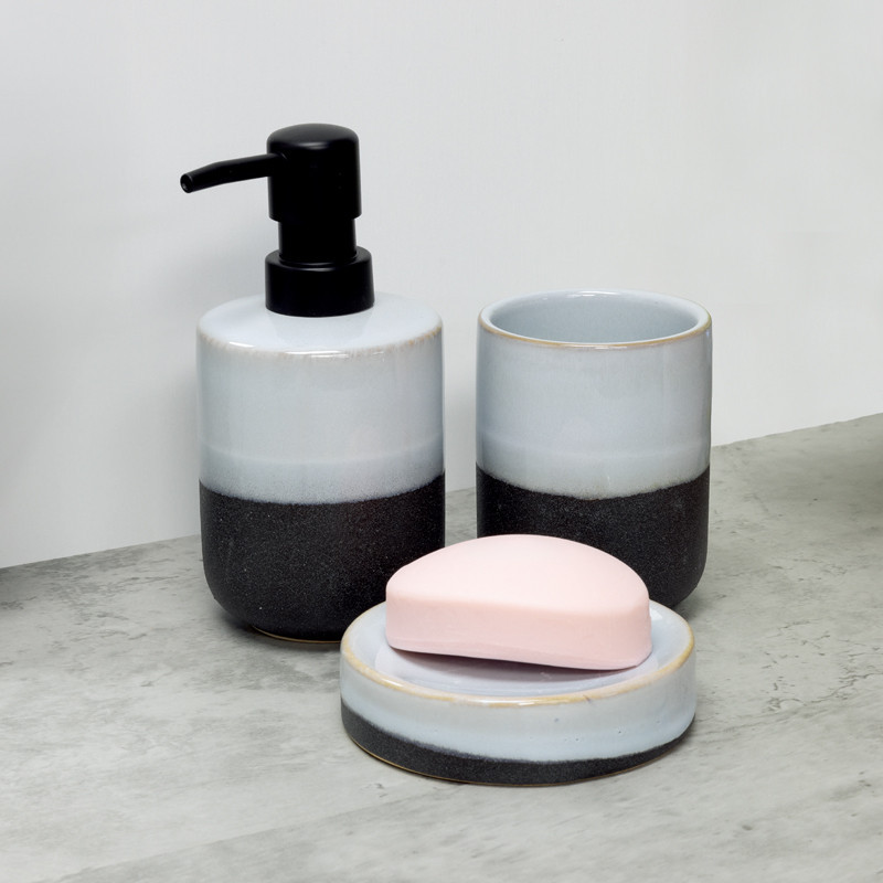 Set x3 accessoires sdb noir