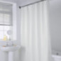 Rideau de douche polyester blanc