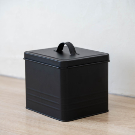Boite de rangement en metal noir