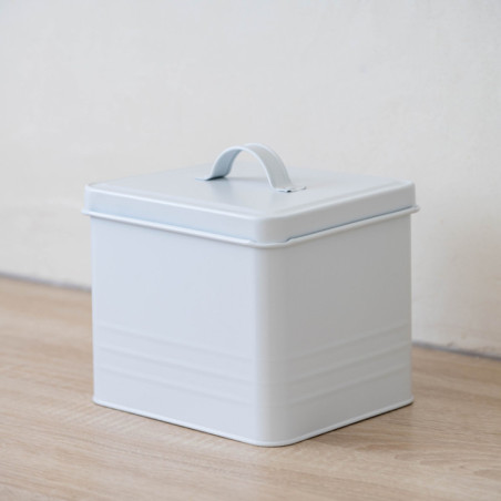 Boite de rangement en metal blc
