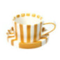 Mug et coupelle a rayure