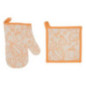 Set manique et gant ochre/ecru