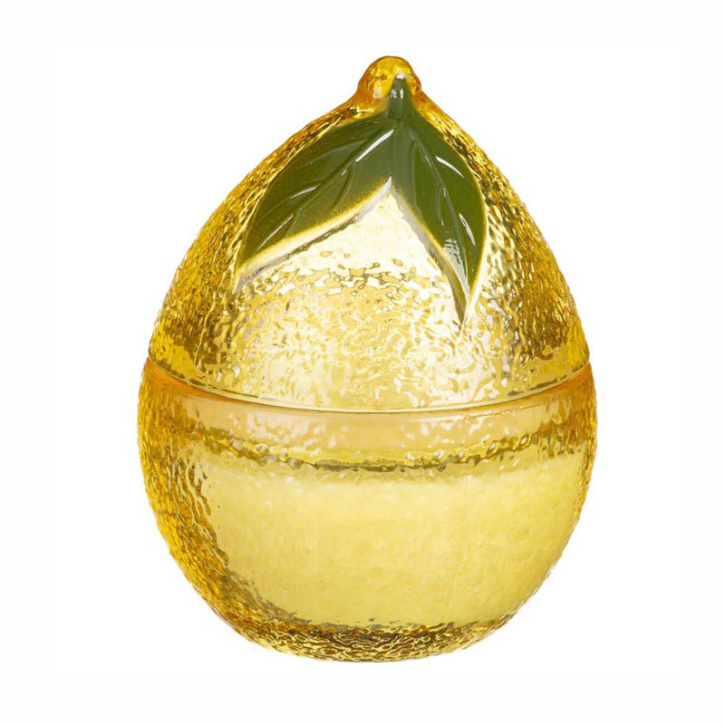 Bougie citron en verre