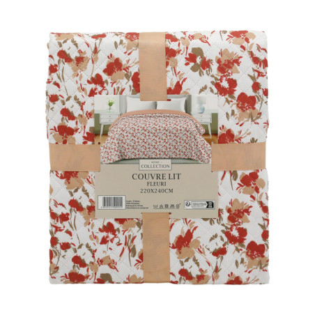 Couvre lit fleuri 220x240cm asso