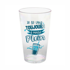 Gobelet ecocup a moitie plein