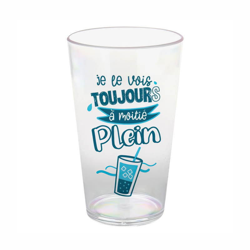 Gobelet ecocup a moitie plein