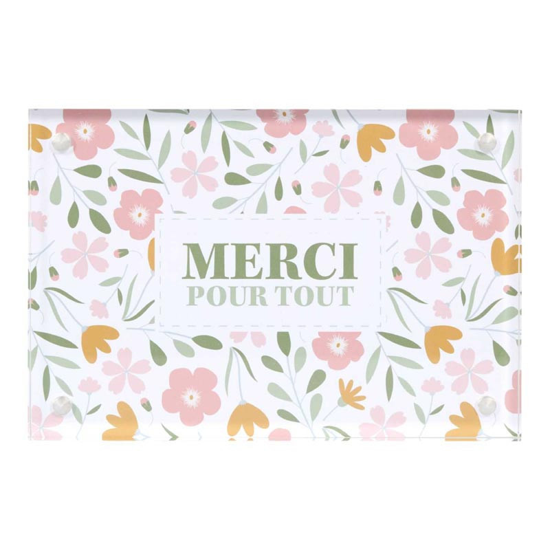 Cadre photo acrylique merci