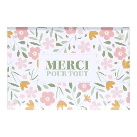 Cadre photo acrylique merci