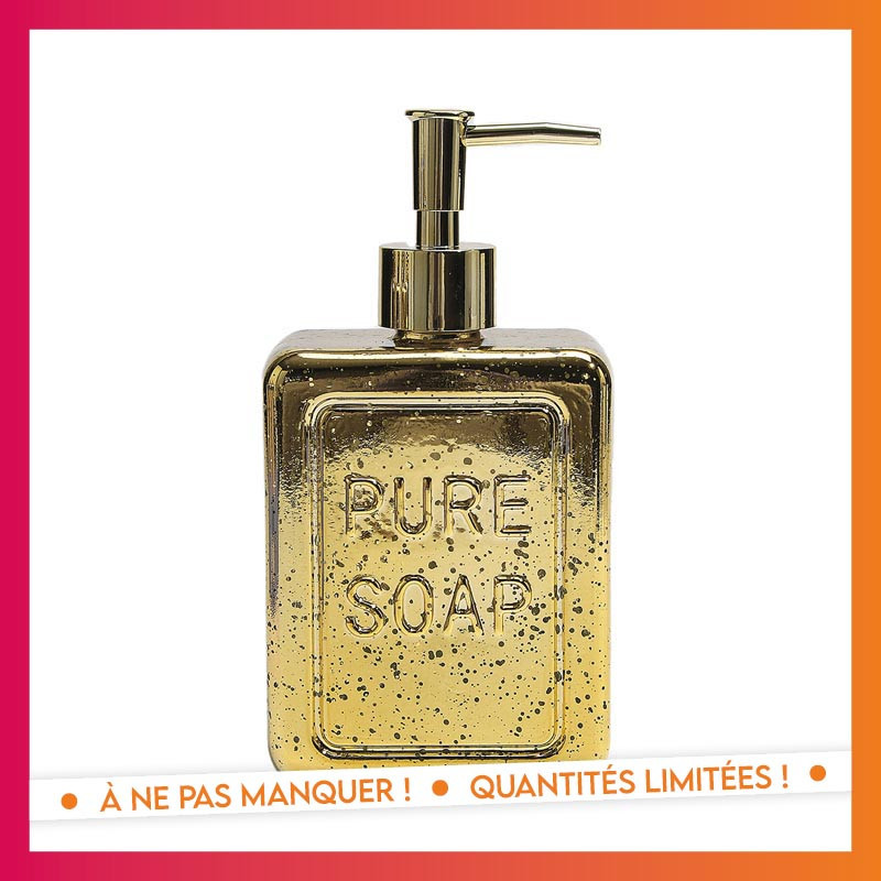 Distributeur a savon dore