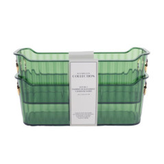 Set x2 rangement plastique vert