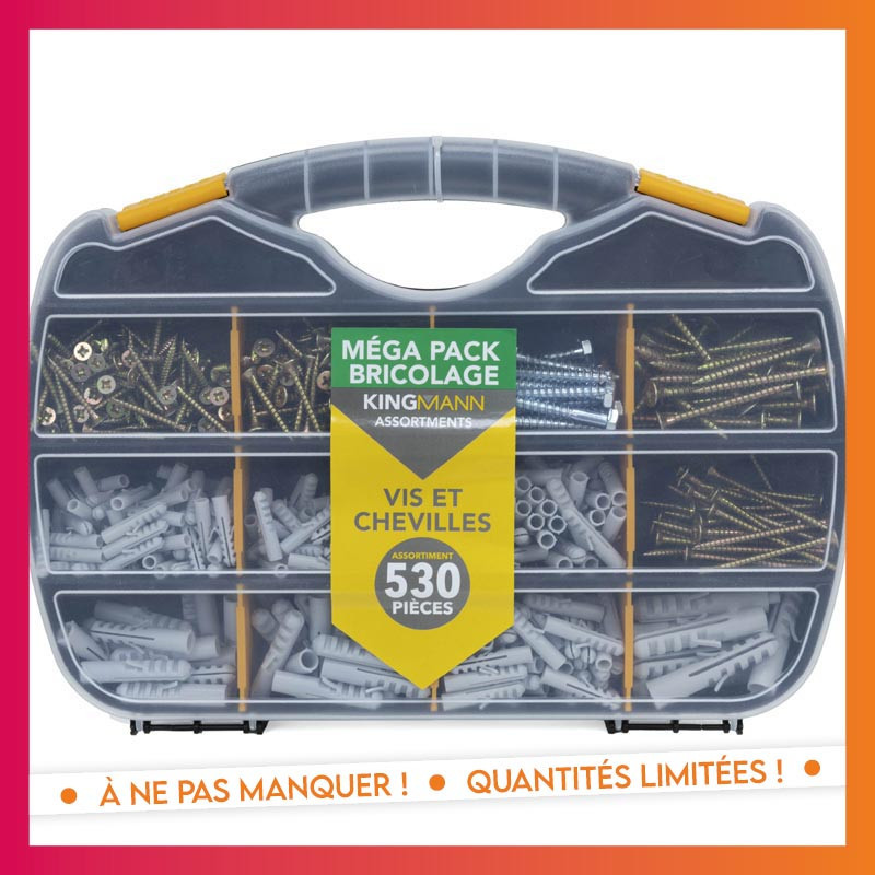 Assortiment 530 vis & chevillles