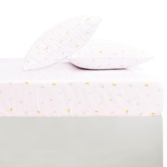 Drap housse fleuri 160x200+25cm