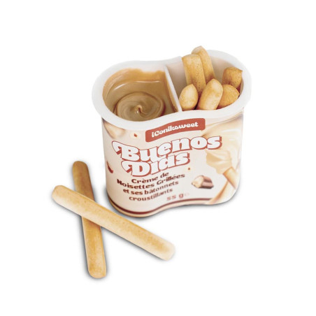 Batonnets et creme de noisette