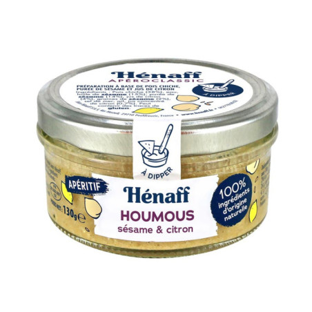 Tartinade houmous sesame citron