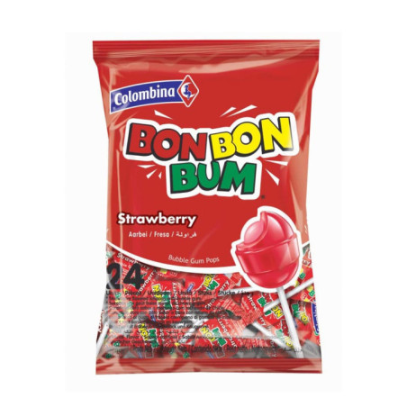 Bonbonbum sucettes fraise 408g