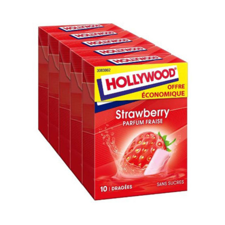 Chewing gum fraise 5x14g