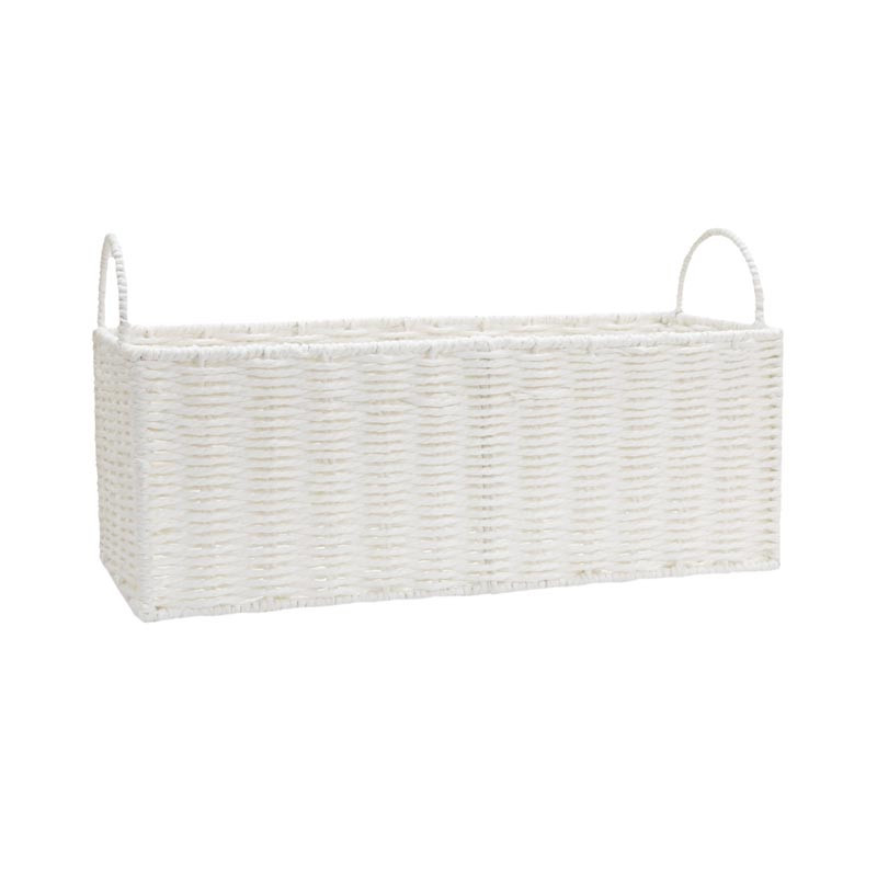 Panier de rangement tresse blanc