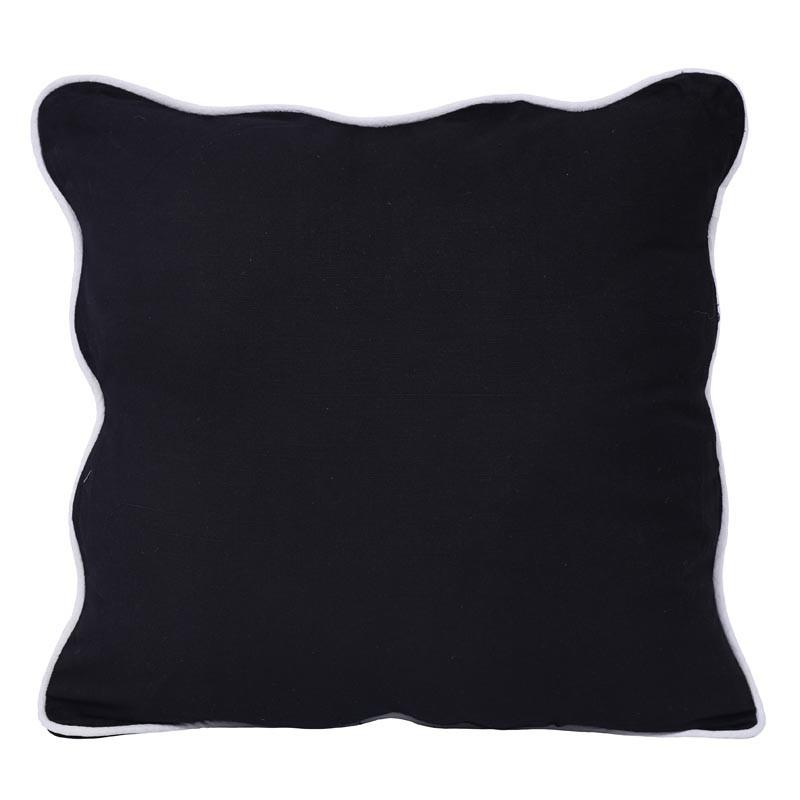 Coussin leni noir 45x45cm
