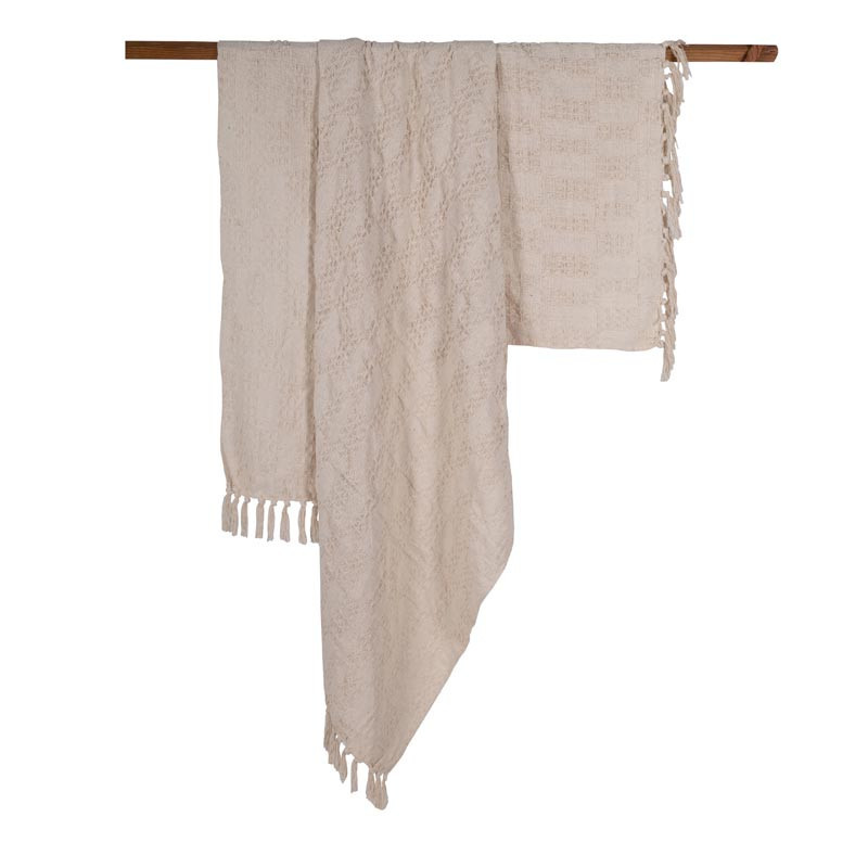 Plaid jacquard coton 130x170cm