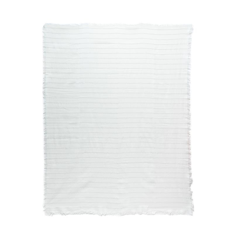 Plaid raye coton 130x170cm ve