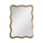 Miroir bord ondules bois