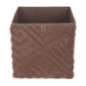 Cube de rangement chevron marron