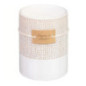 Grande bougie ceramique texturee