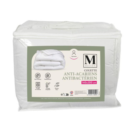 Couette 140x200 blanche anti-aca