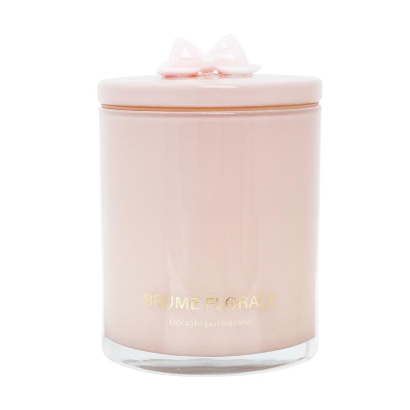 Bougie en verre colore