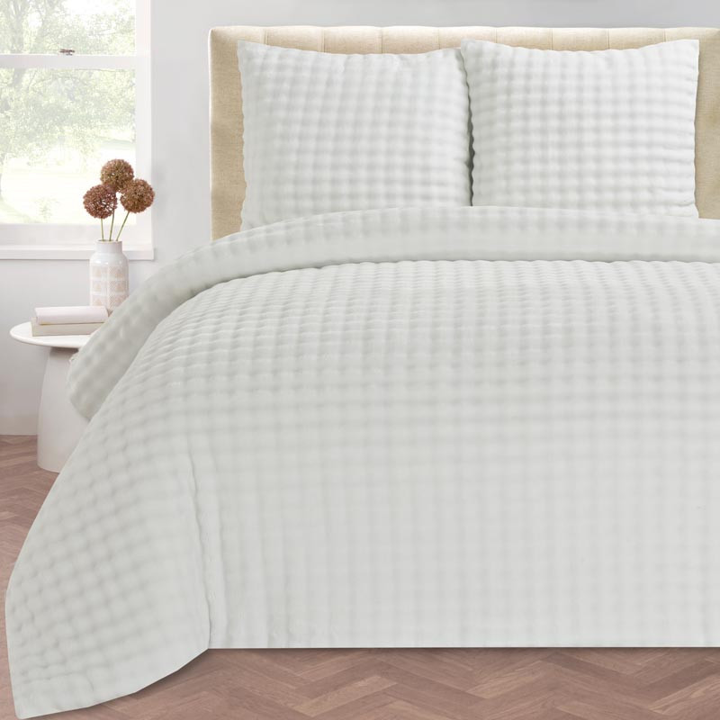 Parure 200x200 bubble blanc