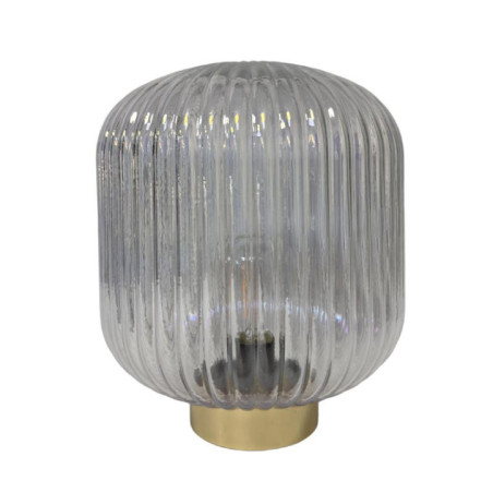 Lampe a poser en verre strie