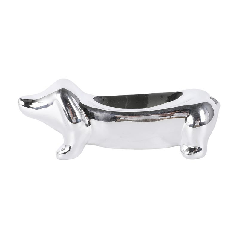 Vide poche chien chrome