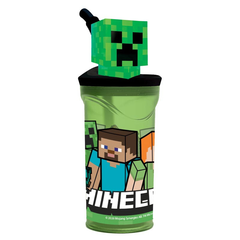 Gobelet paille figurine 3d minec