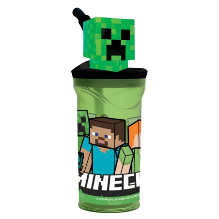 Gobelet paille figurine 3d minec