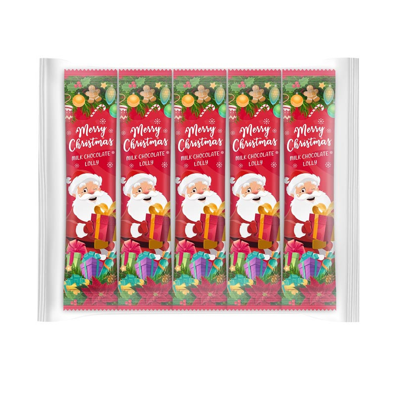 Sucette de noel chocolat au lait