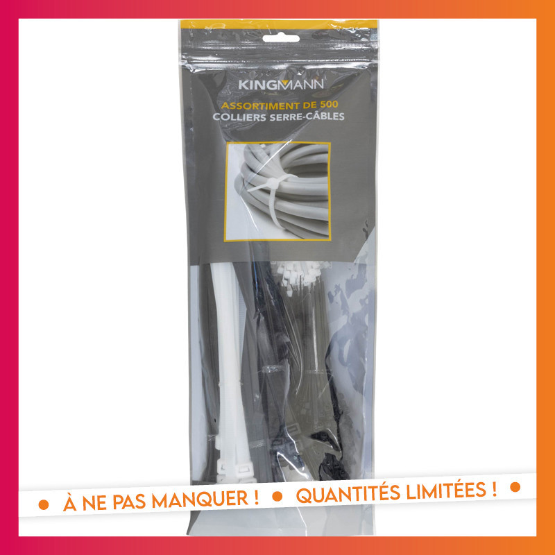 500 liens de serrage assortis