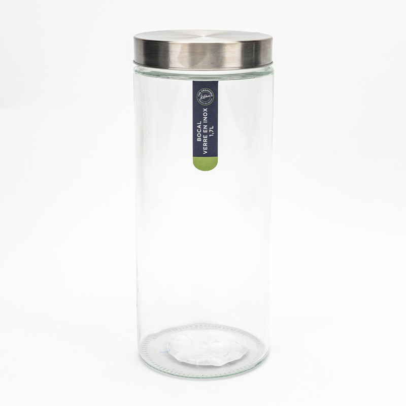 Bocal verre couvercle inox 1.7l