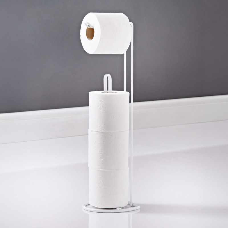 Porte papier toilette blanc