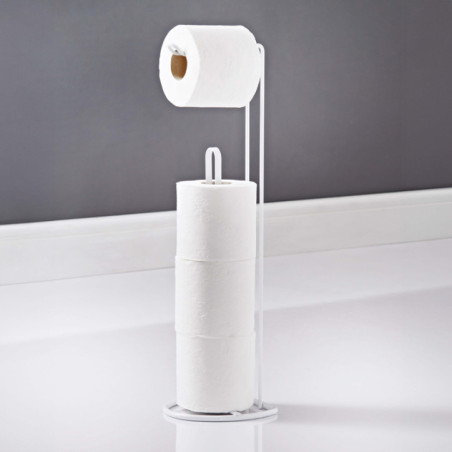 Porte papier toilette blanc